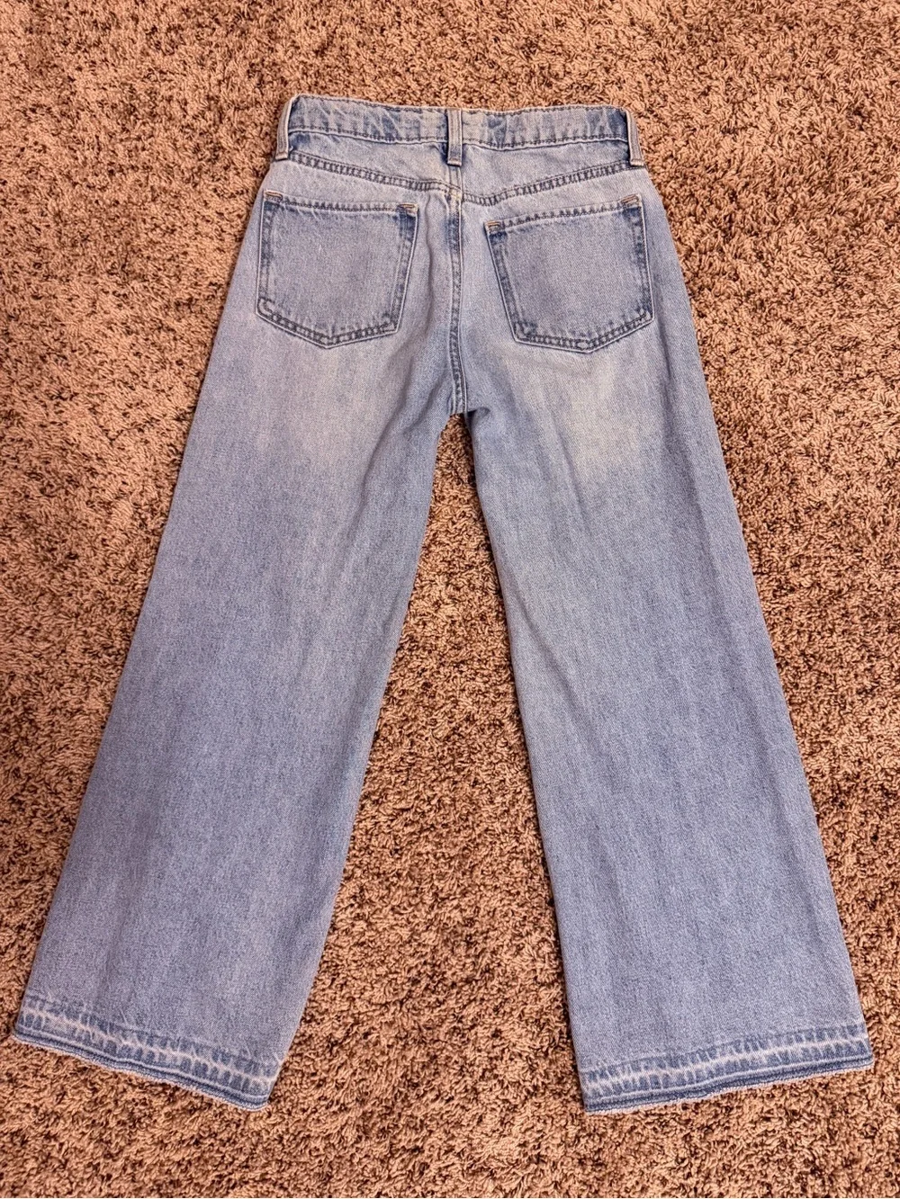 Old Navy High Rise Baggy Wide Leg Girls Jeans Size 12
